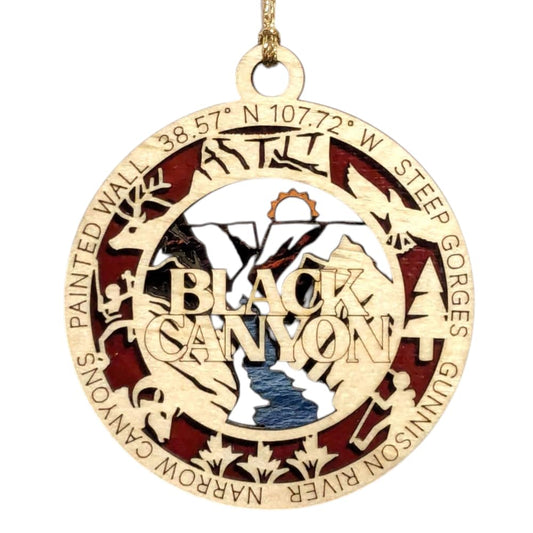 3.5" Black Canyon Gunnison Ornament / Car Charm - USA Made