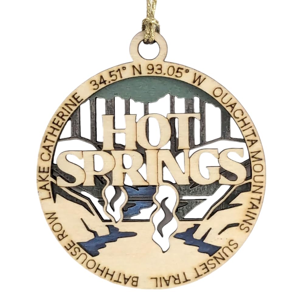 3" Hot Springs National Park Ornament / Car Charm - USA Made