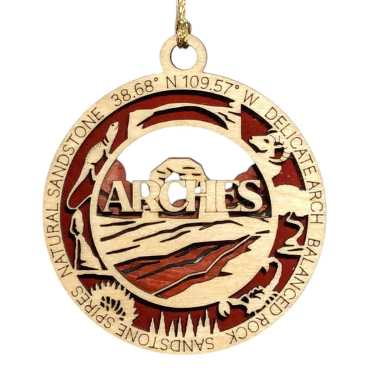 3.5" Arches National Park Ornament / Car Charm - USA Made
