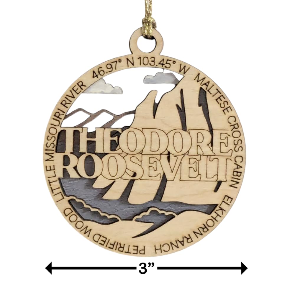 3" Theodore Roosevelt Ornament / Car Charm - USA Made