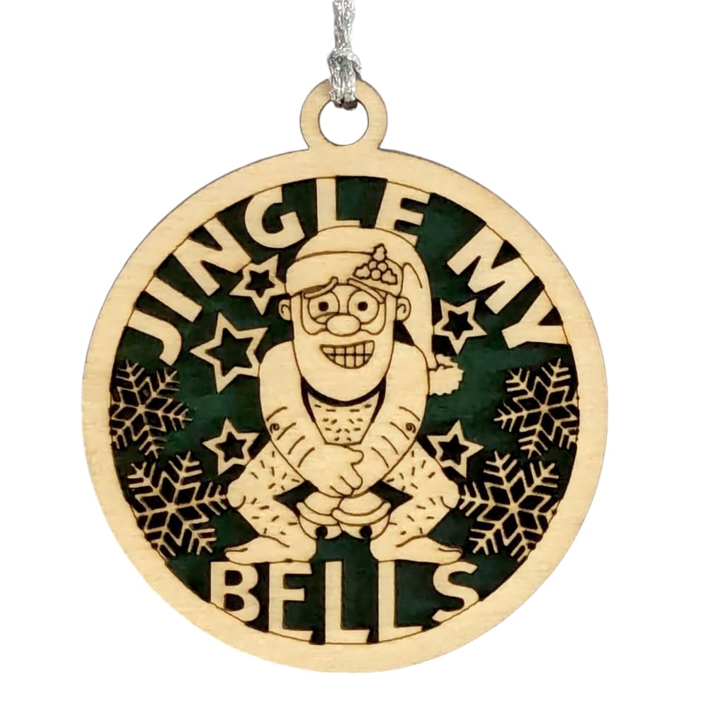 3" "Jingle My Bells" Funny Santa Ornament