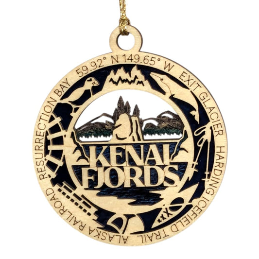 3.5" Kenai Fjords National Park Ornament / Car Charm - USA Made