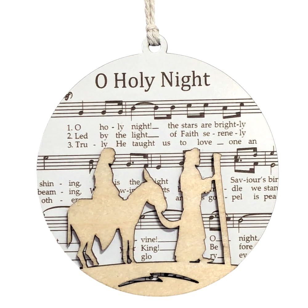 3.5" O Holy Night Nativity Journey Ornament - USA Made