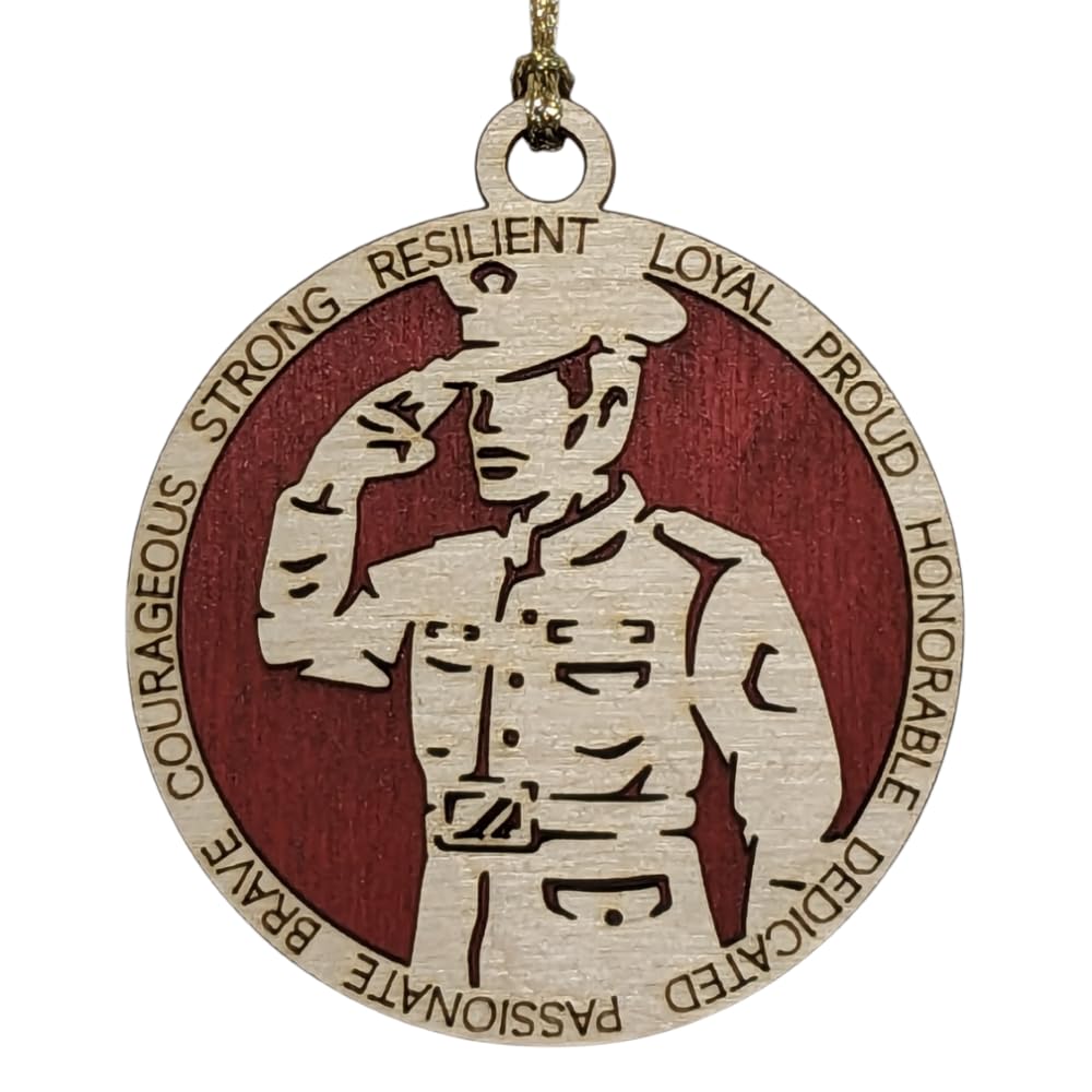 3" Marines Inspired Male Soldier Ornament, Formal Uniform