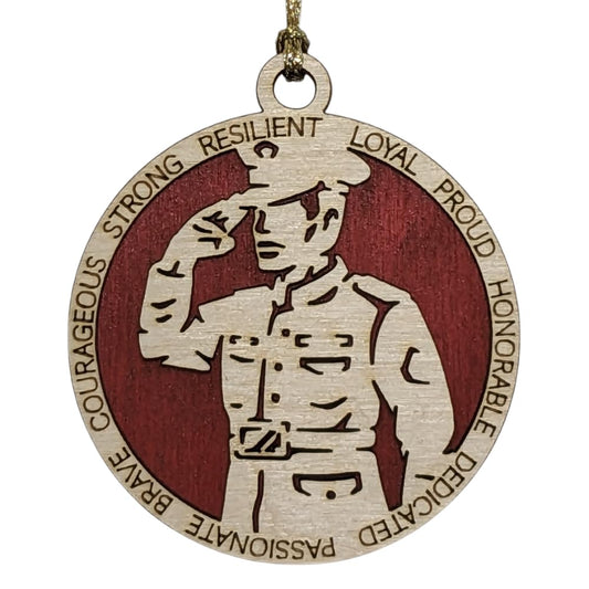 3" Marines Inspired Male Soldier Ornament, Formal Uniform