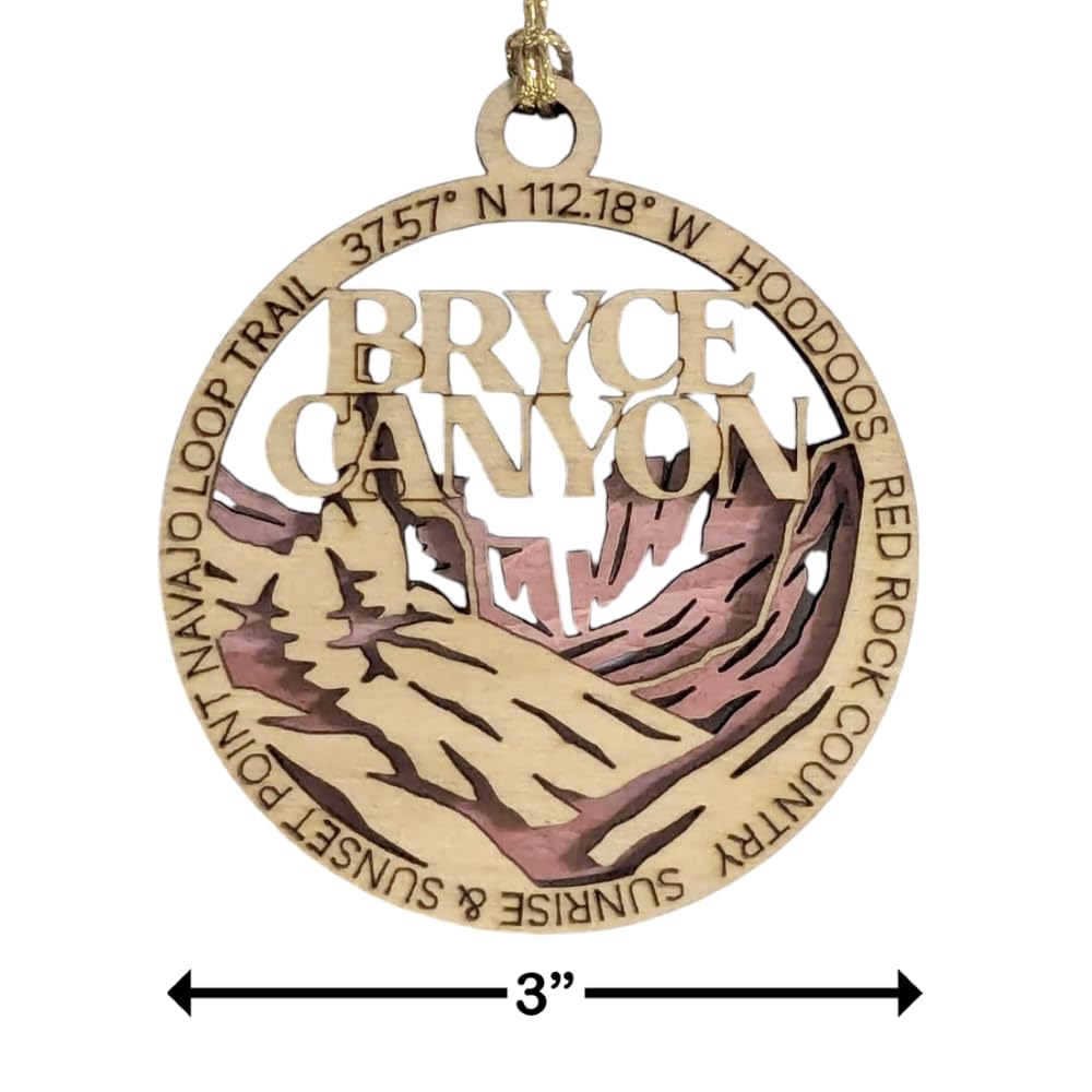 3" Bryce Canyon National Park Ornament / Car Charm - USA Made
