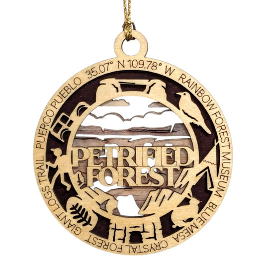 3.5" Petrified Forest Ornament / Car Charm - USA Made