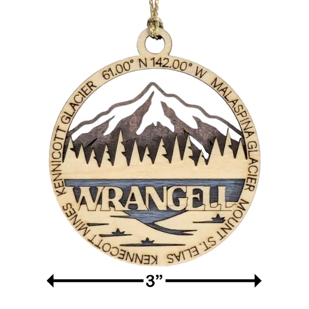 3" Wrangell-St. Elias Ornament / Car Charm - USA Made