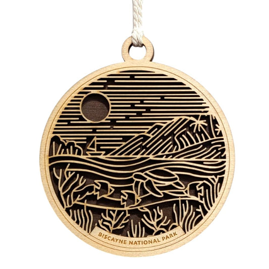 Biscayne National Park 3.5" Wooden Ornament