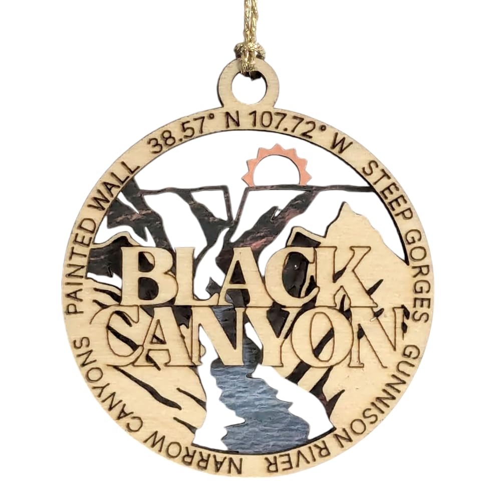3" Black Canyon Gunnison Ornament / Car Charm - USA Made