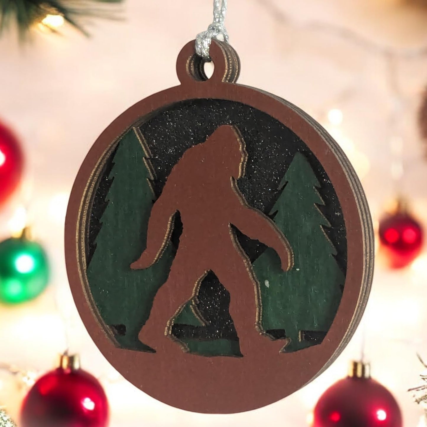 3" Bigfoot Christmas Ornament