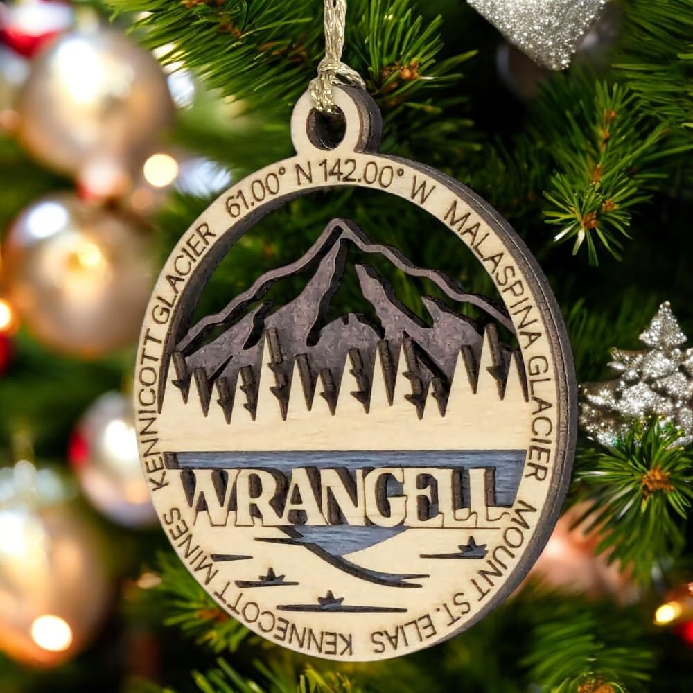 3" Wrangell-St. Elias Ornament / Car Charm - USA Made