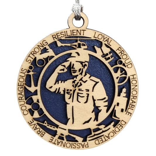 3" Coast Guard Male Sailor Ornament, Field Uniform, Icons