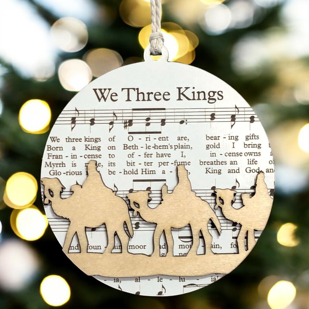 3.5" We Three Kings Camel Christmas Ornament - USA Made