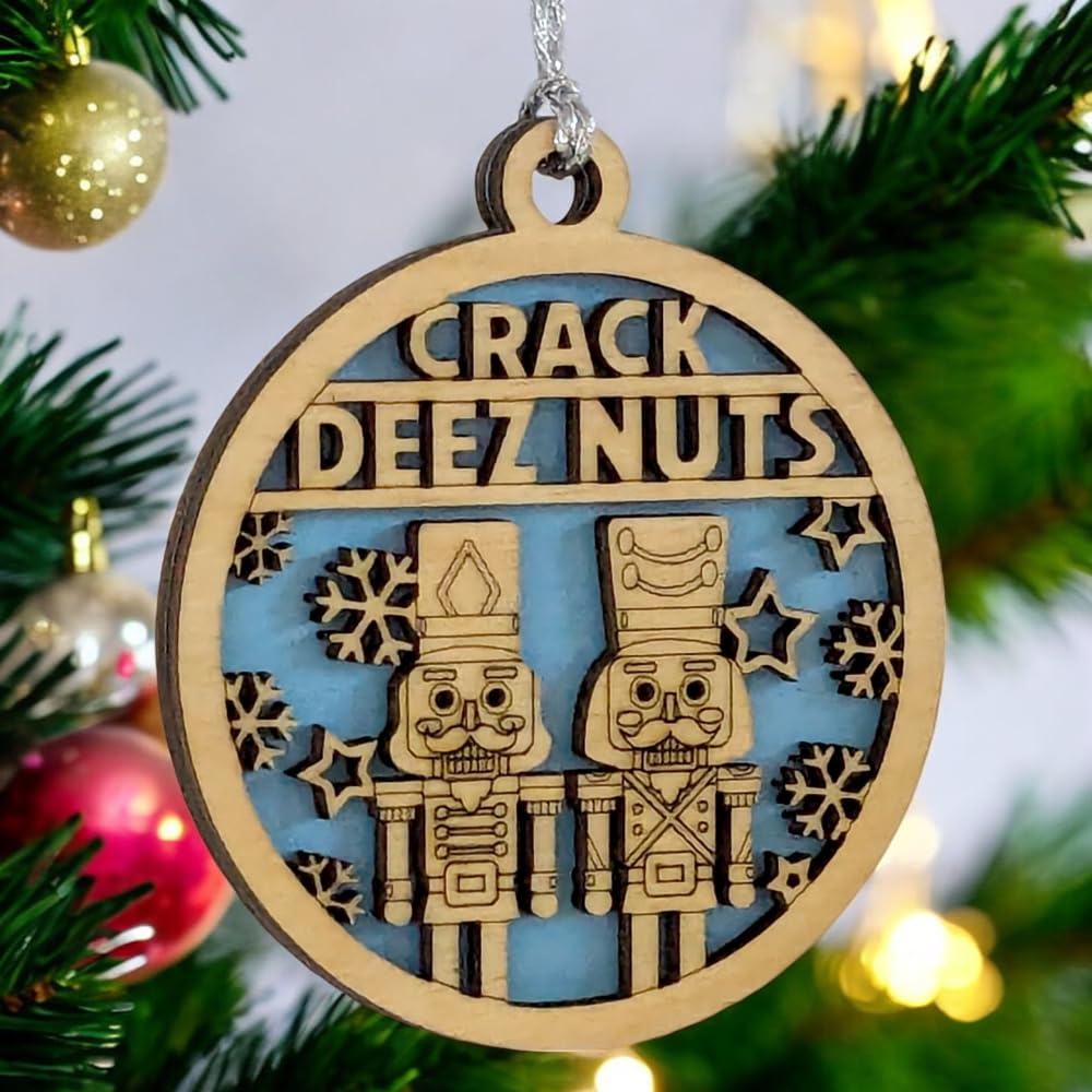 3" "Crack Deez Nuts" Nutcracker Ornament