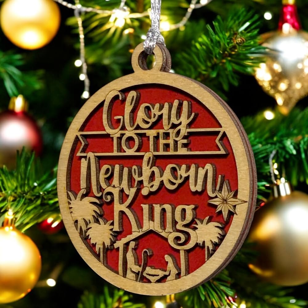 3" Glory to the Newborn King Ornament