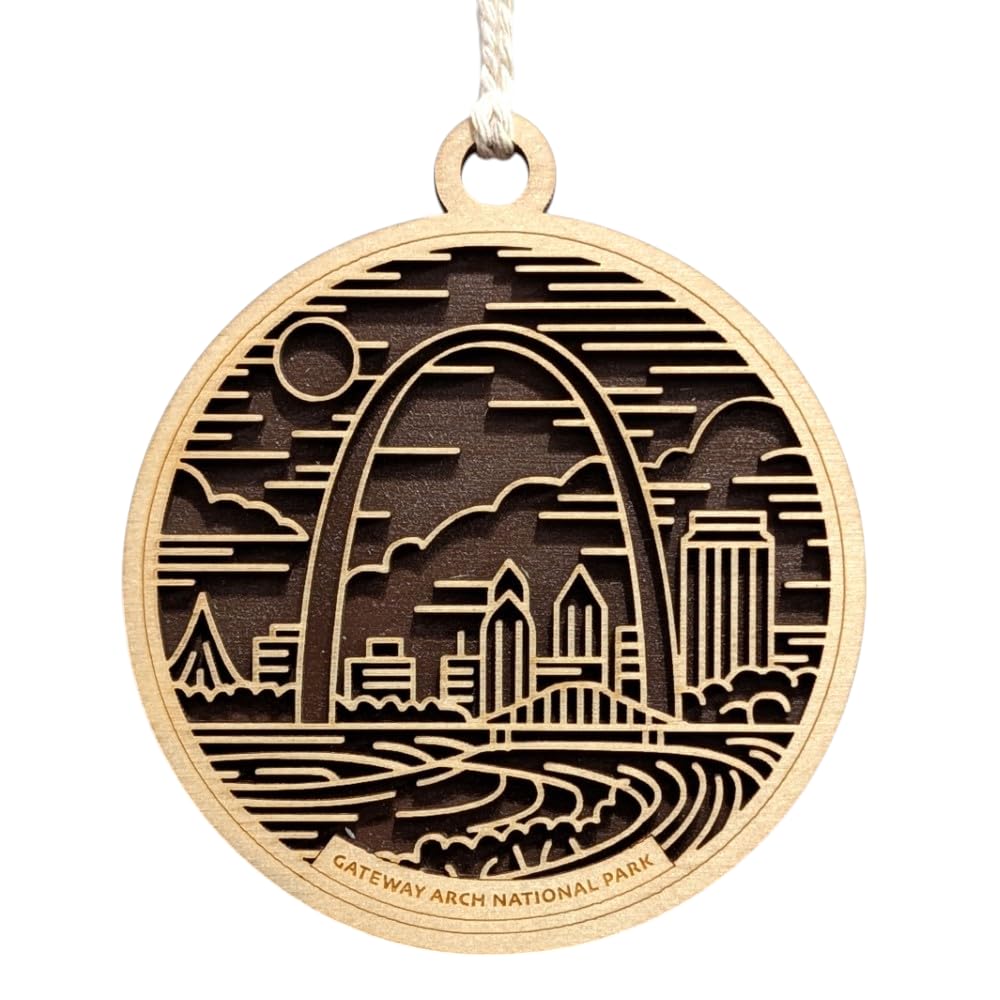 Gateway Arch National Park 3.5" Wooden Ornament