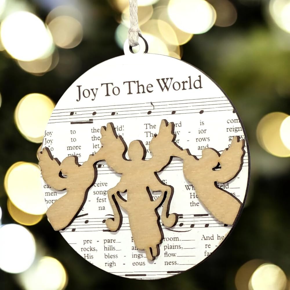 3.5" Joy to the World Angels Christmas Ornament - USA Made