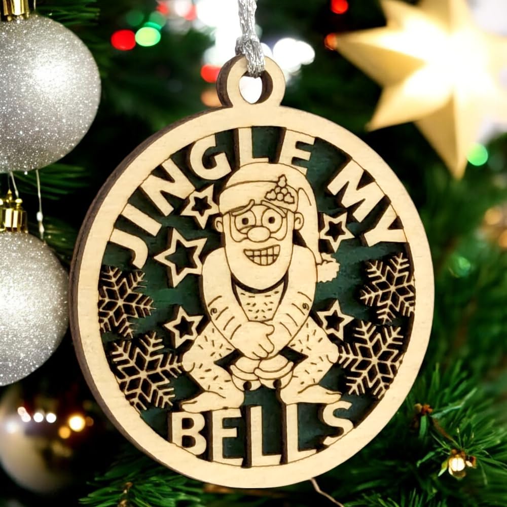 3" "Jingle My Bells" Funny Santa Ornament