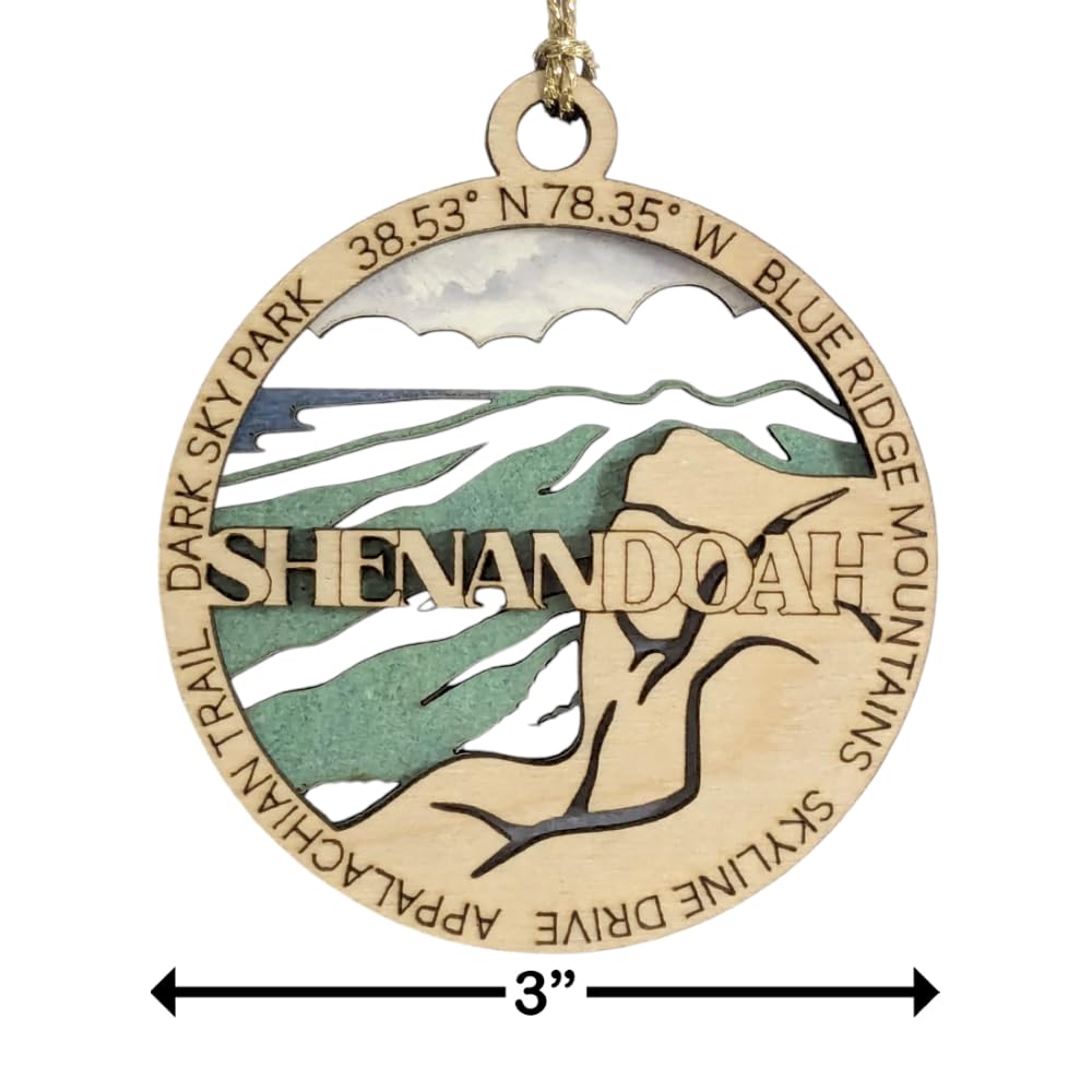 3" Shenandoah National Park Ornament / Car Charm - USA Made