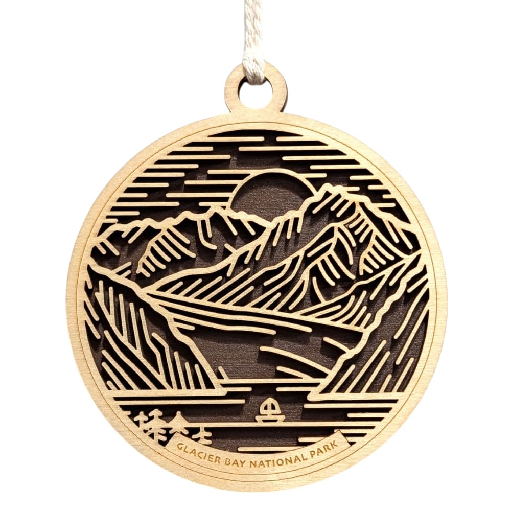 Glacier Bay National Park 3.5" Wooden Ornament