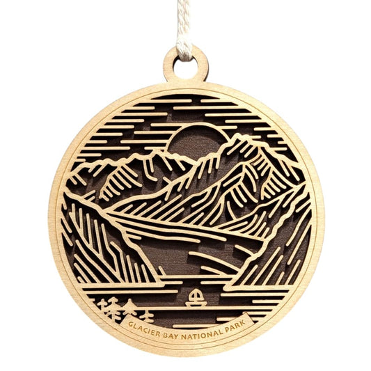 Glacier Bay National Park 3.5" Wooden Ornament