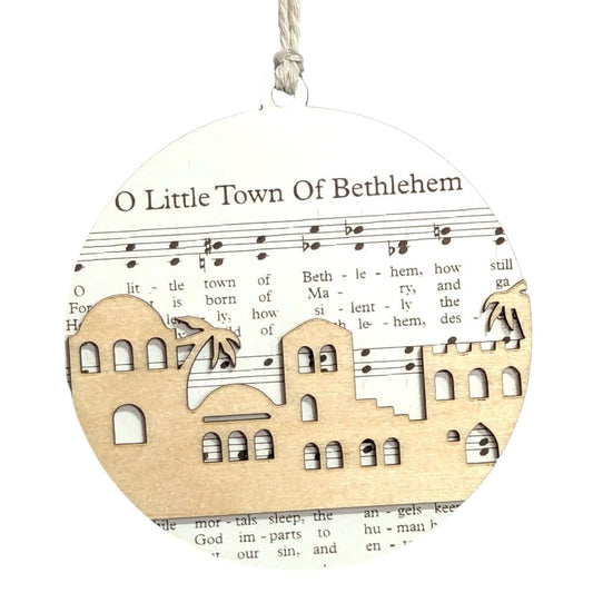 3.5" O Little Town of Bethlehem Skyline Ornament - USA Made