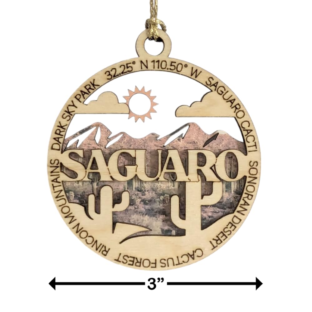 3" Saguaro National Park Ornament / Car Charm - USA Made