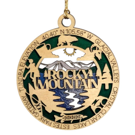 3.5" Rocky Mountain Ornament / Car Charm - USA Made