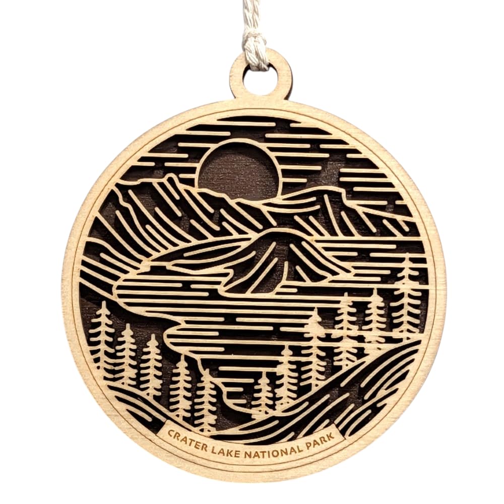 Crater Lake National Park 3.5" Wooden Ornament