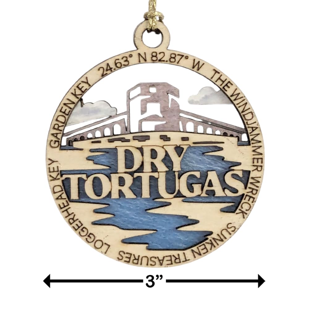 3" Dry Tortugas National Park Ornament / Car Charm - USA Made