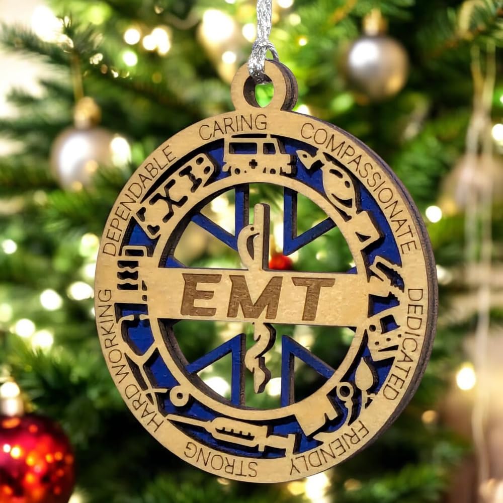 3" EMT Wood Christmas Ornament - Cut Layer