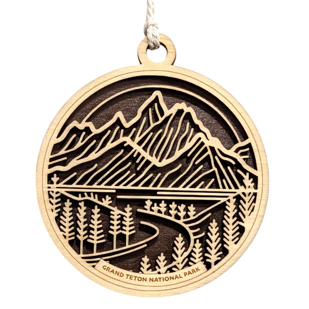 Grand Teton National Park 3.5" Wooden Ornament