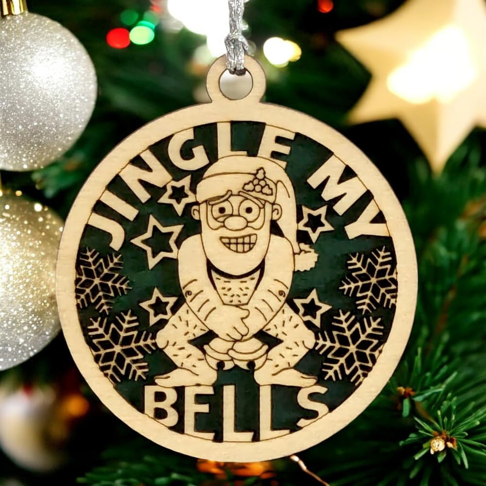 3" "Jingle My Bells" Funny Santa Ornament