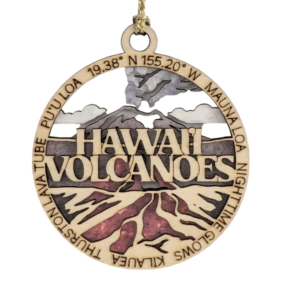 3" Hawaiʻi Volcanoes Ornament / Car Charm - USA Made