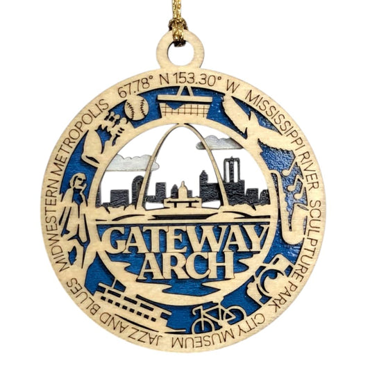 3.5" Gateway Arch National Park Ornament / Car Charm - USA Made