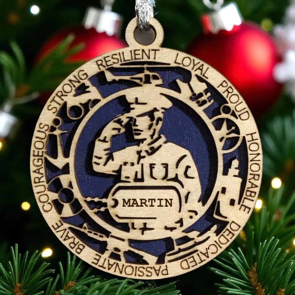 3" Coast Guard Male Ornament, Formal Uniform, Icons, Dog Tag