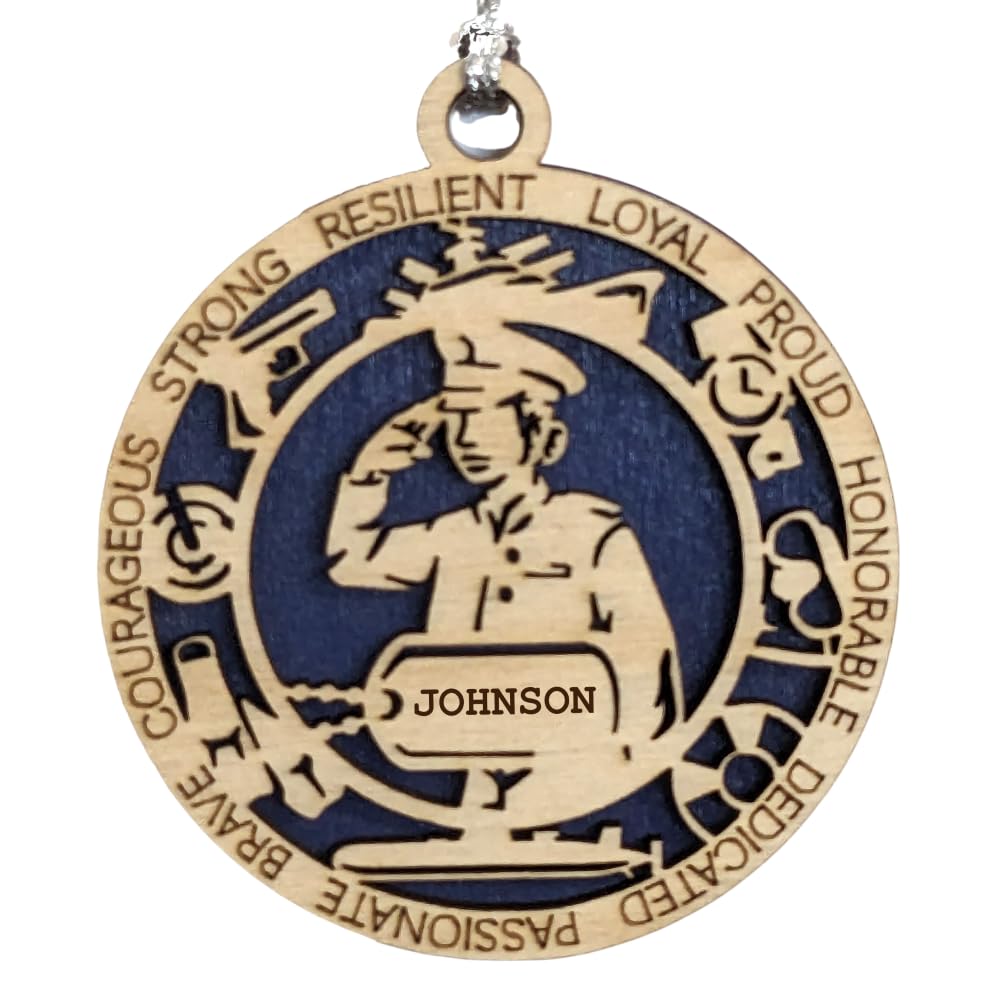 3" Navy Female Ornament, Formal Uniform, Icons, Dog Tag