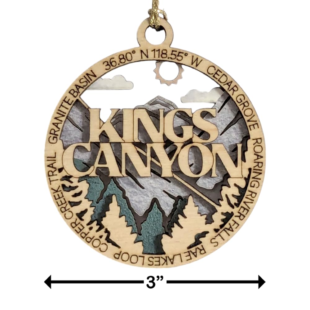 3" Kings Canyon National Park Ornament / Car Charm - USA Made