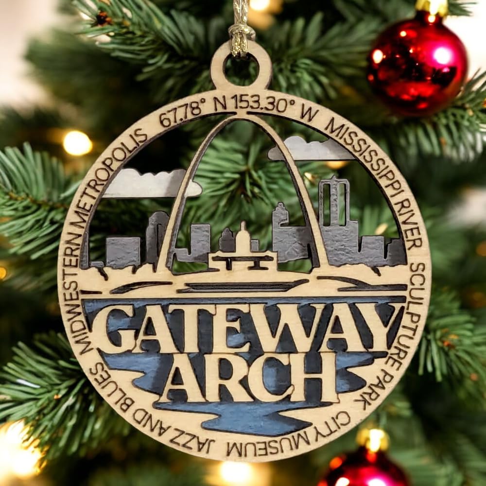 3" Gateway Arch National Park Ornament / Car Charm - USA Made