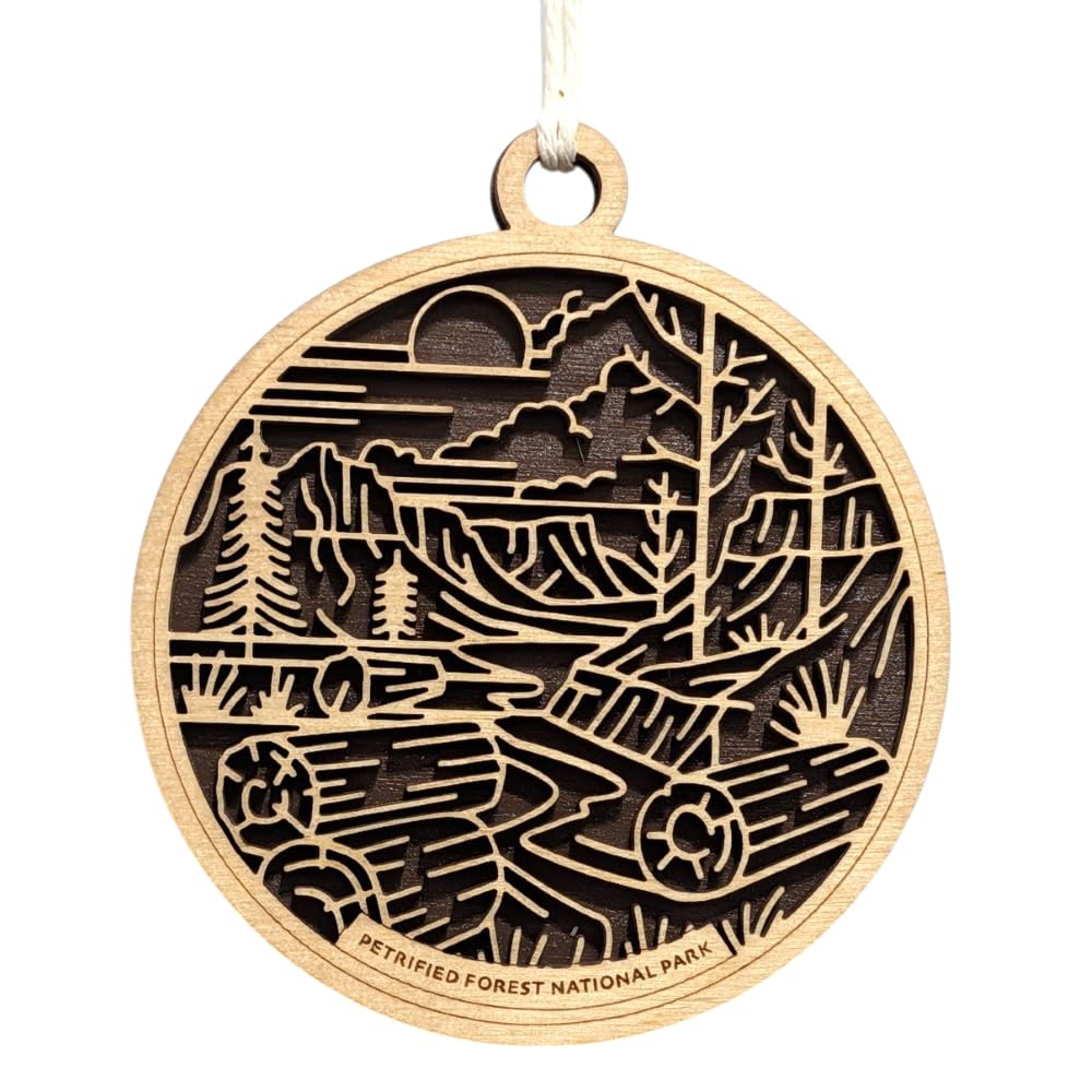 Petrified Forest National Park 3.5" Wood Christmas Ornament