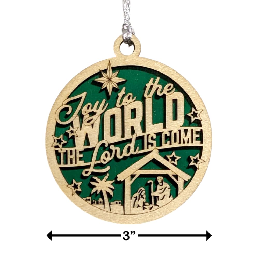 3" Joy to the World Nativity Ornament