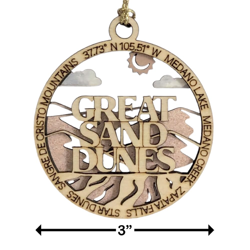 3" Great Sand Dunes Ornament / Car Charm - USA Made