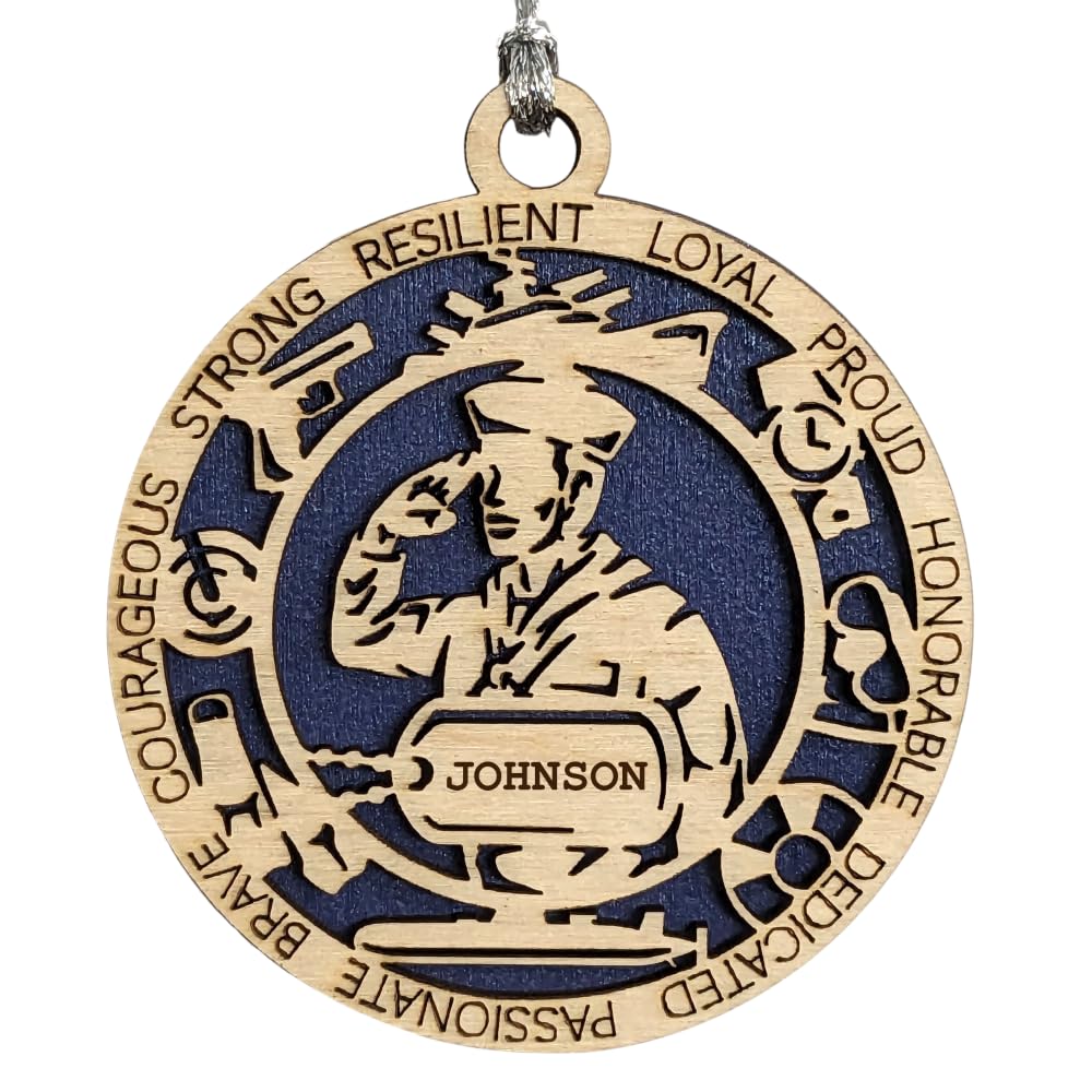 3" Navy Male Ornament, Field Uniform, Icons, Dog Tag