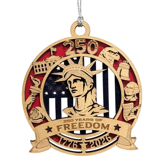 3.5" Statue of Liberty 250 Years of Freedom Ornament