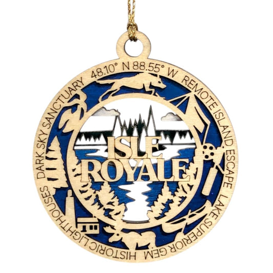 3.5" Isle Royale National Park Ornament / Car Charm - USA Made