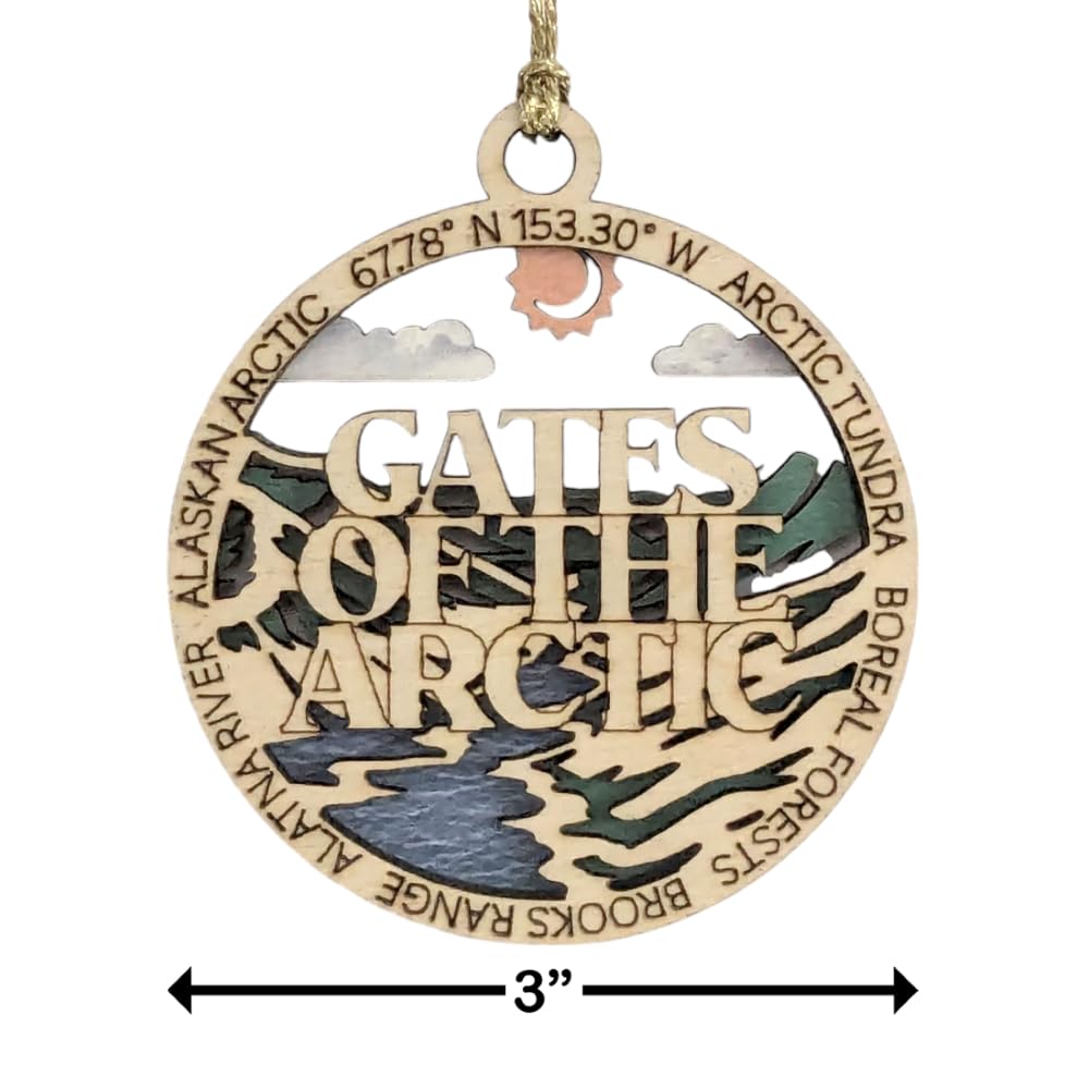 3" Gates of the Arctic Ornament / Car Charm - USA Made