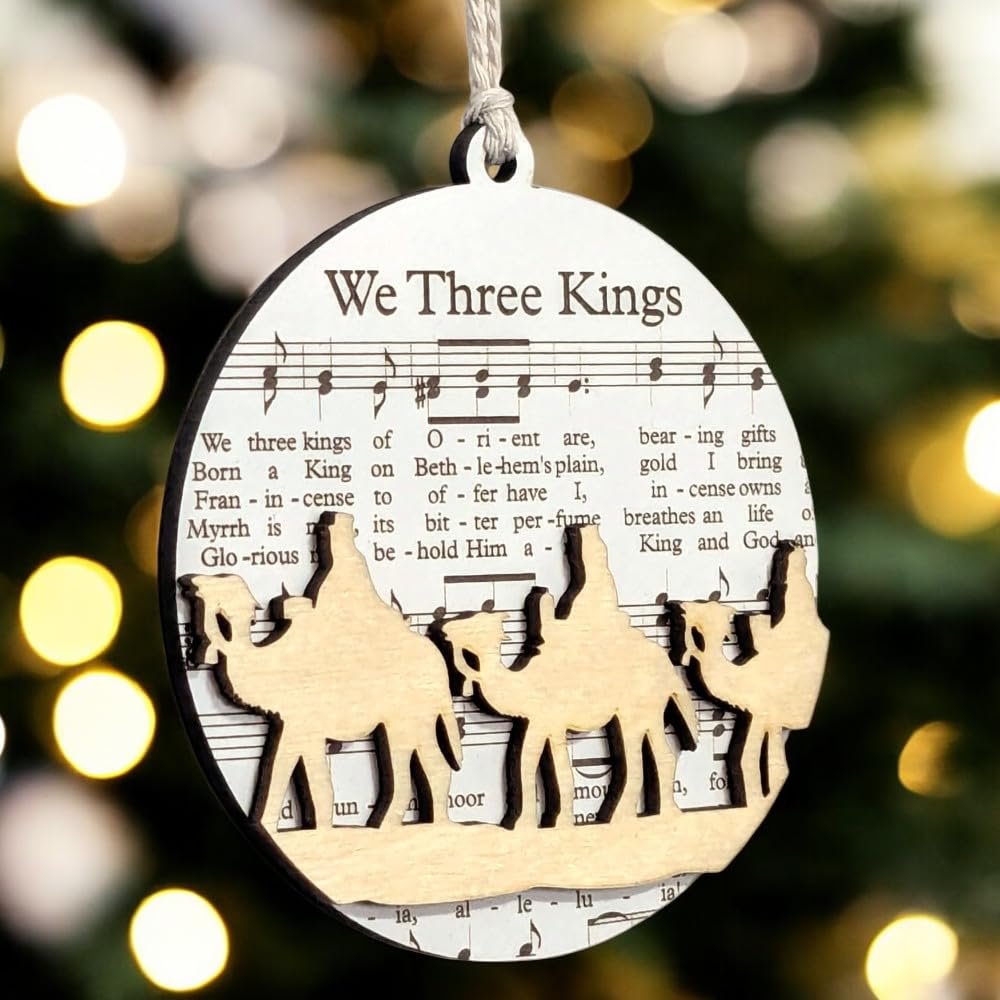 3.5" We Three Kings Camel Christmas Ornament - USA Made