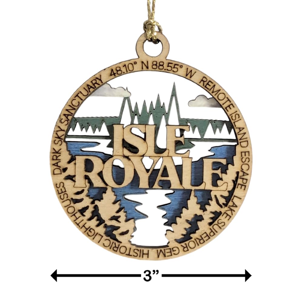 3" Isle Royale National Park Ornament / Car Charm - USA Made