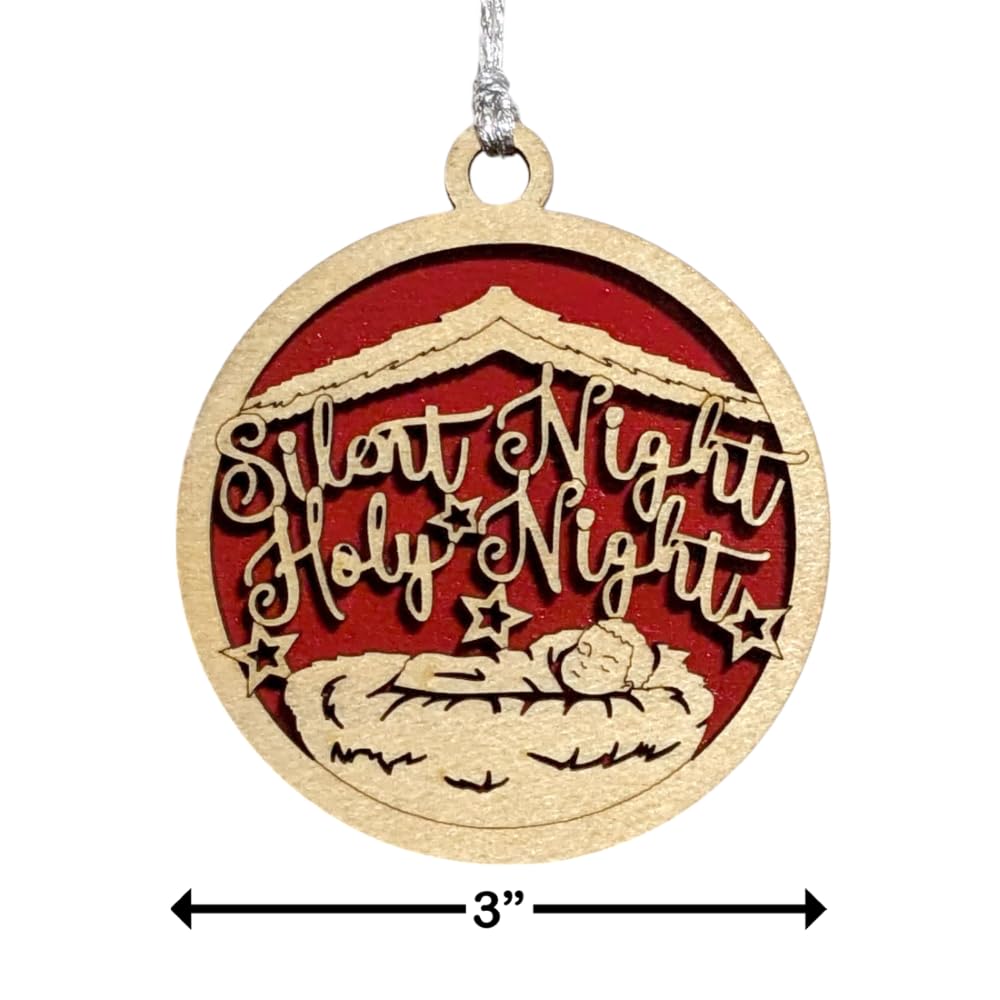 3" Silent Night Holy Night Ornament